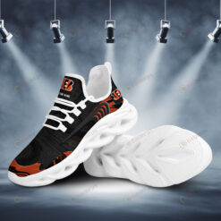 Cincinnati Bengals Team Logo Wave Pattern Custom Name 3D Max Soul Sneaker Shoes