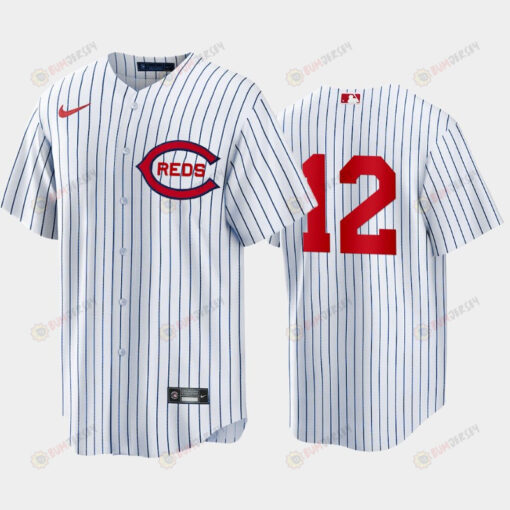 Cincinnati Reds 12 Tyler Naquin White 2022-23 Field of Dreams Jersey Men's