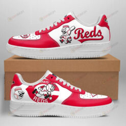 Cincinnati Reds Logo Pattern Air Force 1 Printed In Red White