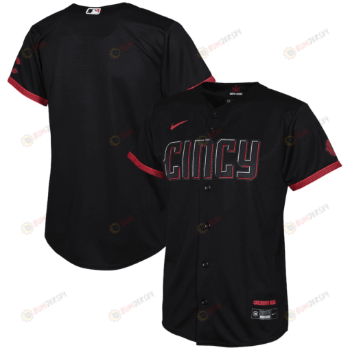 Cincinnati Reds Youth 2023 City Connect Jersey - Black