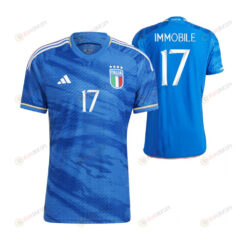 Ciro Immobile 17 Italy National Team 2023-24 Home Jersey - Player Version