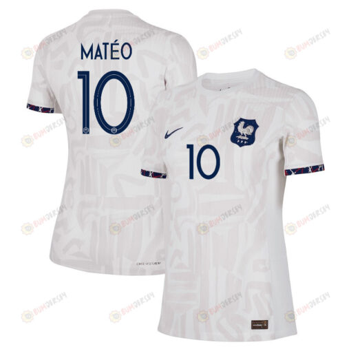 Clara Mat???o 10 France Women's National Team 2023-24 World Cup Away Women Jersey