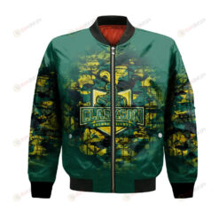 Clarkson Golden Knights Bomber Jacket 3D Printed Camouflage Vintage