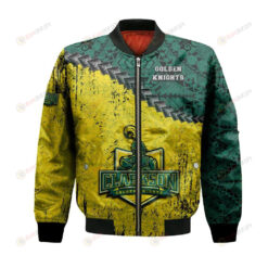 Clarkson Golden Knights Bomber Jacket 3D Printed Grunge Polynesian Tattoo