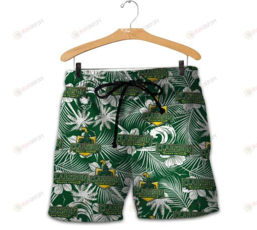 Clarkson Golden Knights Men Shorts Tropical Seamless