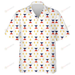 Classic Blue And Red New Orleans Flag Illustration Hawaiian Shirt