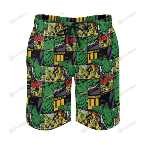 Classic Hulk Comic Book Pattern Hawaiian Shorts Summer Shorts Men Shorts - Print Shorts