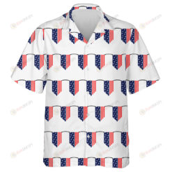 Classic National USA Flag With Stripes Stars Blue And Red Hawaiian Shirt