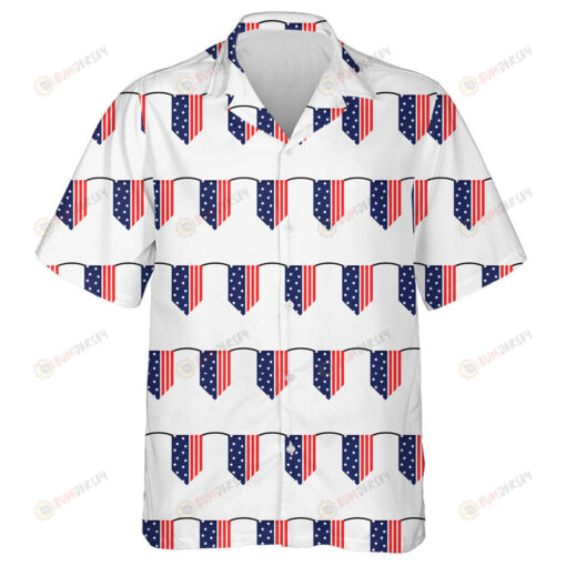 Classic National USA Flag With Stripes Stars Blue And Red Hawaiian Shirt