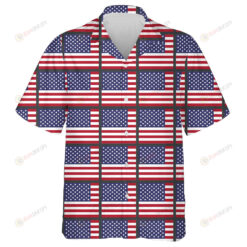 Classic Pattern Of Independence Day USA Flags Hawaiian Shirt