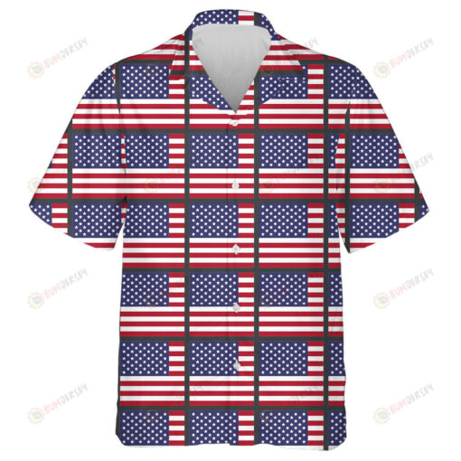 Classic Pattern Of Independence Day USA Flags Hawaiian Shirt