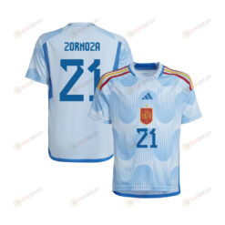 Claudia Zornoza 21 Spain 1 Star Women's National Team 2023-24 World Cup Away Jersey