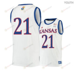 Clay Young 21 Kansas Jayhawks Basketball Youth Jersey - Beige