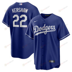 Clayton Kershaw 22 Los Angeles Dodgers Alternate Men Jersey - Navy