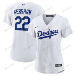 Clayton Kershaw 22 Los Angeles Dodgers Women Home Jersey - White