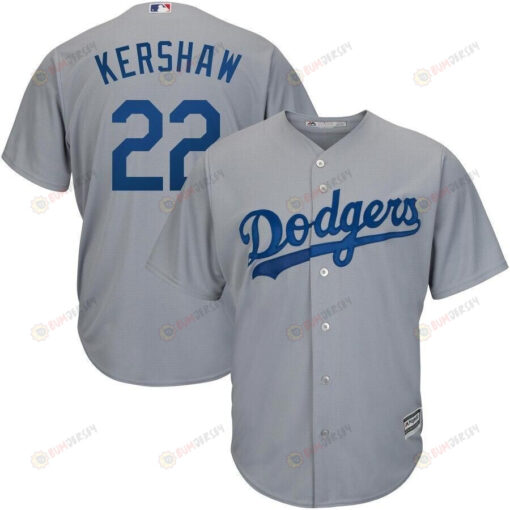 Clayton Kershaw Los Angeles Dodgers Road Official Cool Base Player Jersey - Gray