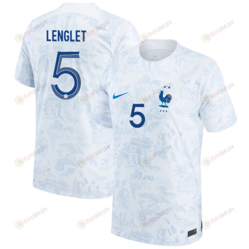 Clement Lenglet 5 France National Team 2022-23 Qatar World Cup - Away Youth Jersey