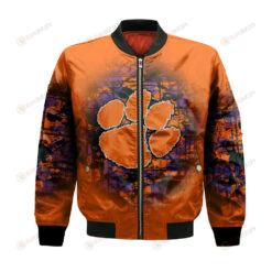 Clemson Tigers Bomber Jacket 3D Printed Camouflage Vintage