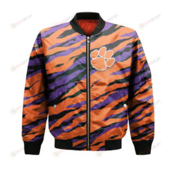 Clemson Tigers Bomber Jacket 3D Printed Sport Style Team Logo Pattern