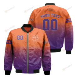 Clemson Tigers Fadded Bomber Jacket 3D Printed