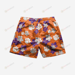 Clemson Tigers Hibiscus Hawaiian Men Shorts Swim Trunks - Print Shorts