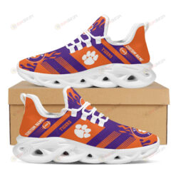 Clemson Tigers Logo Custom Name Pattern 3D Max Soul Sneaker Shoes