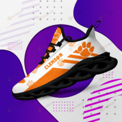 Clemson Tigers Logo Orange Stripe Pattern 3D Max Soul Sneaker Shoes