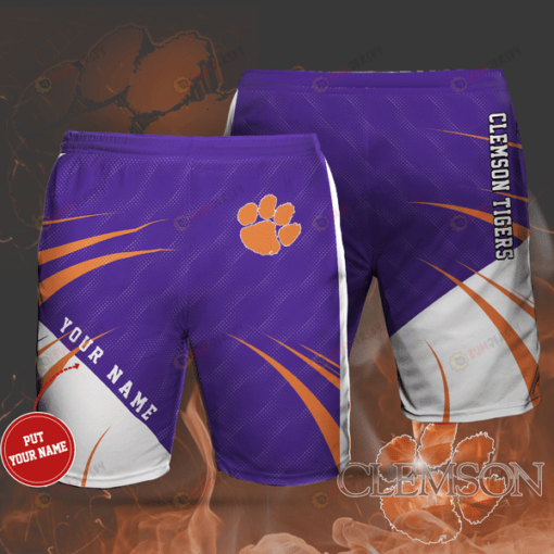 Clemson Tigers Professional Softball Team Custom Name Hawaiian Shorts Summer Shorts Men Shorts - Print Shorts