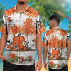 Clemson Tigers Snoopy Autumn Hawaiian Shirt Short Sleeve