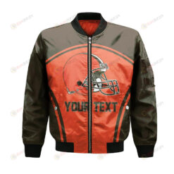 Cleveland Browns Bomber Jacket 3D Printed Custom Text And Number Curve Style Sport