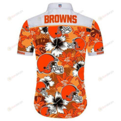 Cleveland Browns Floral And Helmet Pattern ??3D Printed Hawaiian Shirt