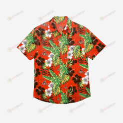 Cleveland Browns Floral Button Up Hawaiian Shirt
