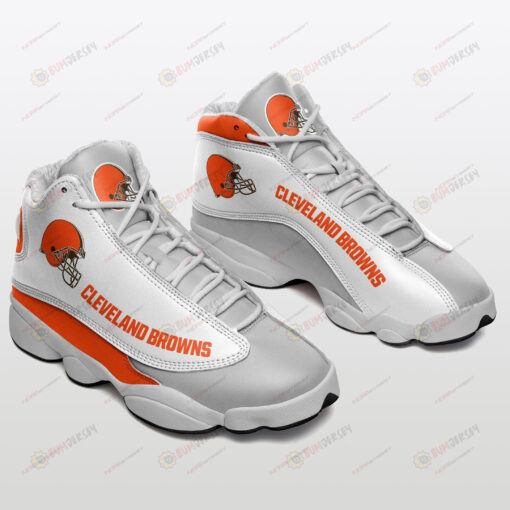 Cleveland Browns Grey Air Jordan 13 Sneakers Sport Shoes