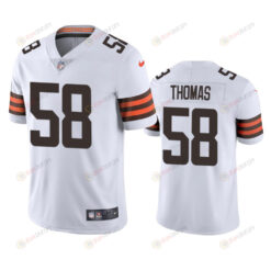 Cleveland Browns Isaiah Thomas 58 White Vapor Limited Jersey