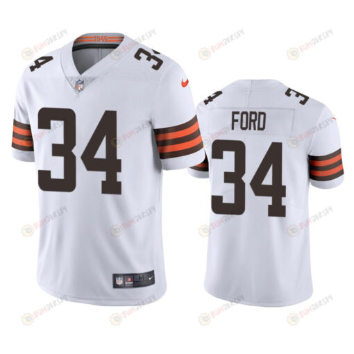 Cleveland Browns Jerome Ford 34 White Vapor Limited Jersey