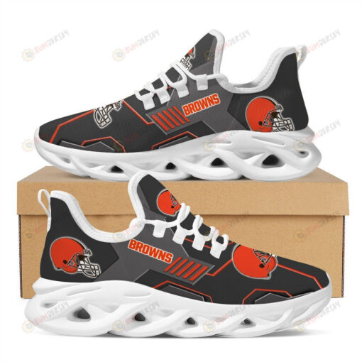 Cleveland Browns Logo Helmet Pattern 3D Max Soul Sneaker Shoes