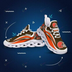 Cleveland Browns Logo Pattern 3D Max Soul Sneaker Shoes