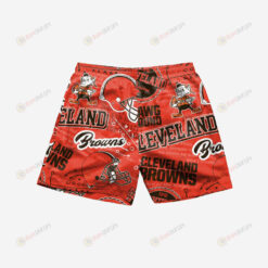 Cleveland Browns Logo Rush Hawaiian Men Shorts Swim Trunks - Print Shorts