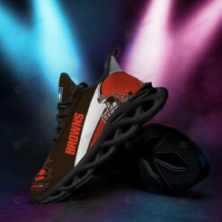 Cleveland Browns Logo Torn Pattern 3D Max Soul Sneaker Shoes