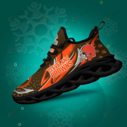 Cleveland Browns Logo Triangle Pattern 3D Max Soul Sneaker Shoes