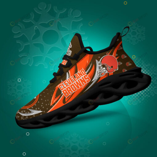 Cleveland Browns Logo Triangle Pattern 3D Max Soul Sneaker Shoes