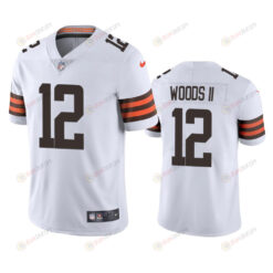 Cleveland Browns Michael Woods II 12 White Vapor Limited Jersey