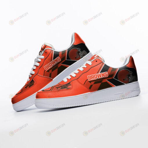 Cleveland Browns Orange Logo Pattern Air Force 1 Printed