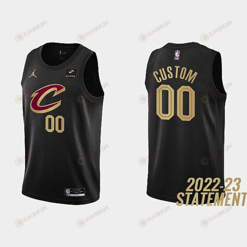 Cleveland Cavaliers 00 All Players 2022-23 Statement Edition Black Men Jersey