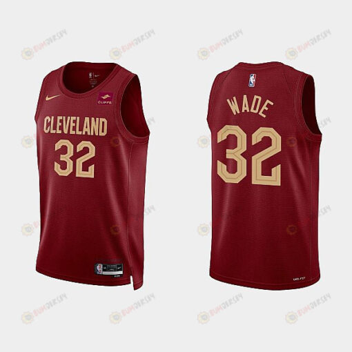 Cleveland Cavaliers 32 Dean Wade 2022-23 Icon Edition Wine Men Jersey