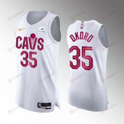 Cleveland Cavaliers Isaac Okoro 35 2022-23 Association Edition White Jersey