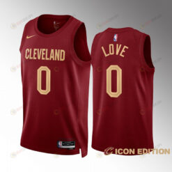 Cleveland Cavaliers Kevin Love 0 2022-23 Icon Edition Wine Jersey Swingman