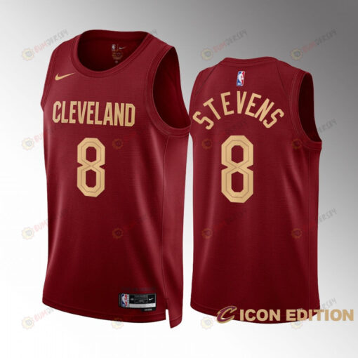Cleveland Cavaliers Lamar Stevens 8 2022-23 Icon Edition Wine Jersey Swingman