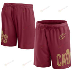 Cleveland Cavaliers Wine Free Throw Mesh Shorts - Men