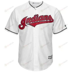Cleveland Indians Home Big And Tall Cool Base Team Jersey - White